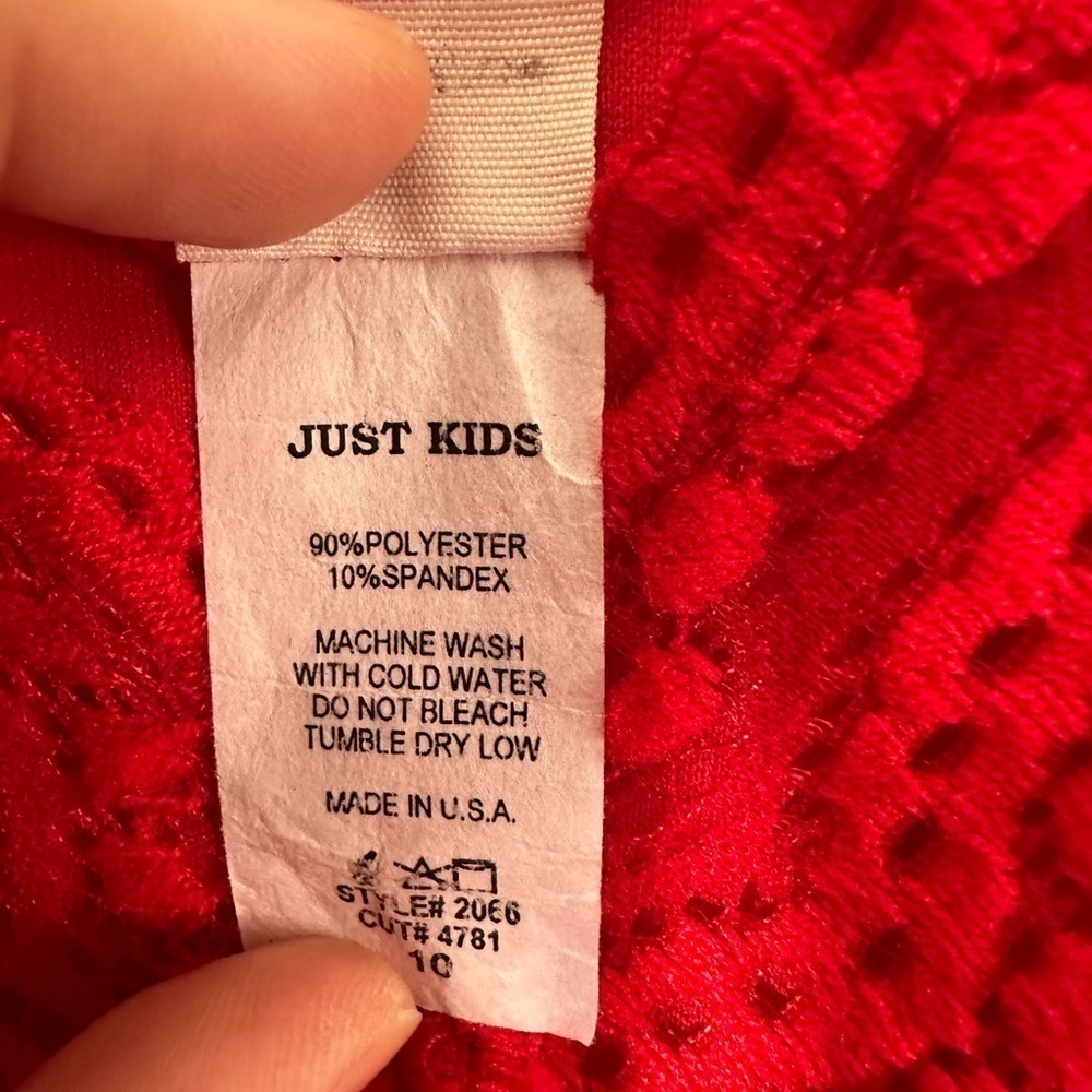 Just Kids Red Lace Little Girl’s Size 10 Dress - Picture 10 of 11